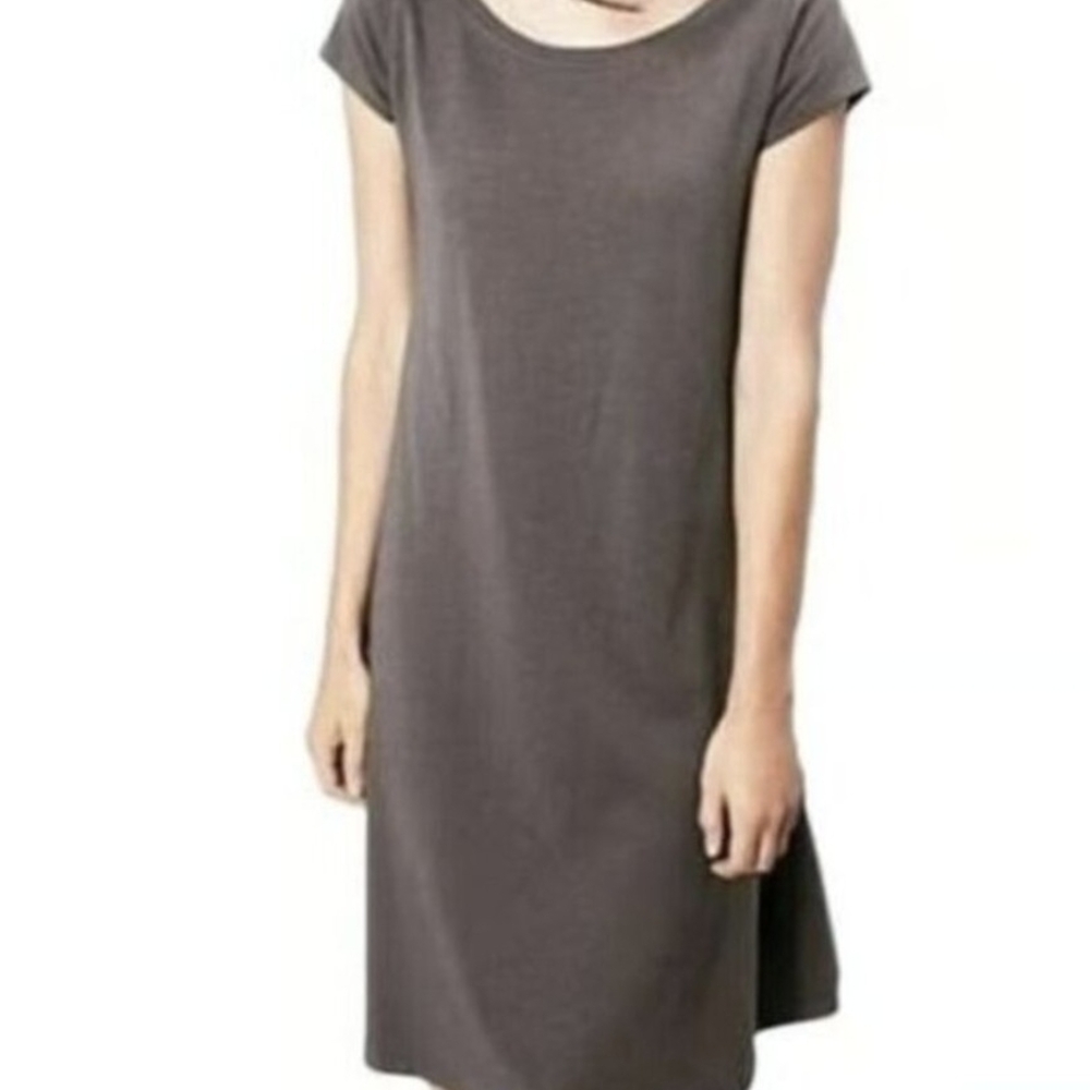 Eileen Fisher Size S Charcoal T-shirt Dress